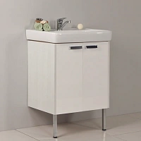 Тумба под раковину напольная Акватон Йорк 60 см белый/выбеленное дерево
