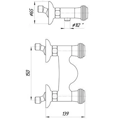 Смеситель для душа Migliore Axo Swarovski хром/золото 18498 (детальная фотография), для душа