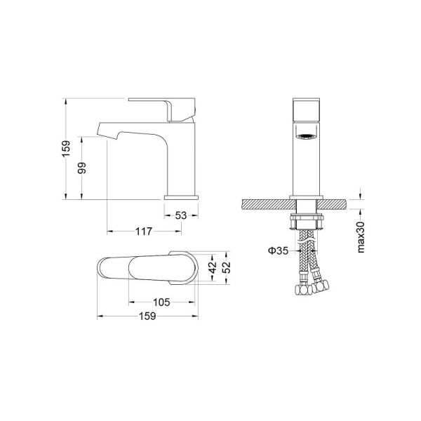 Душевой комплект Акватек Оберон хром AQ1231CR (детальная фотография), душевые комплекты, наборы