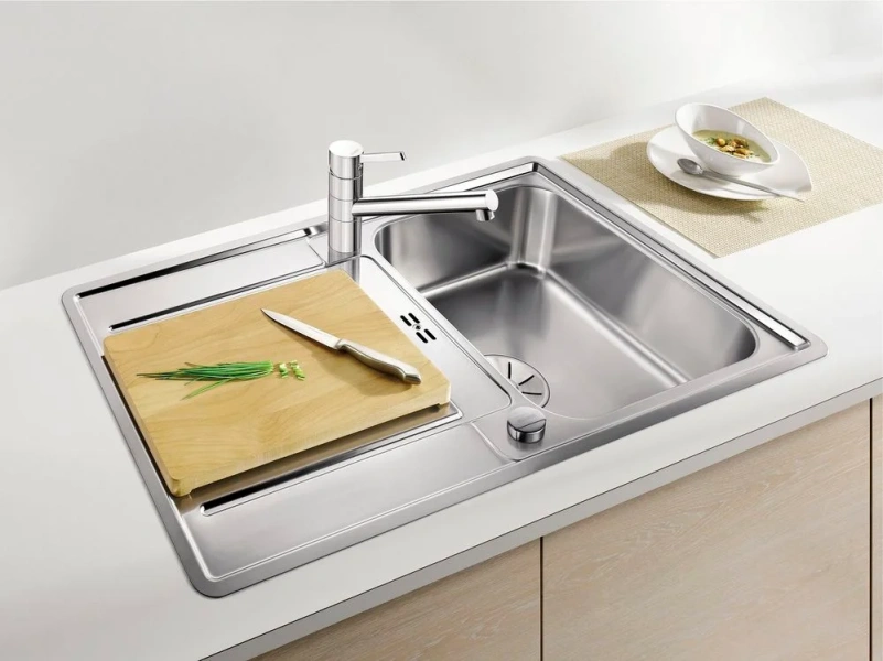 Смеситель для кухни, хром, Blanco Tivo 517599 (детальная фотография), современные, hi-tech