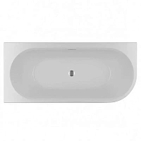 Акриловая ванна Riho Desire Corner Velvet B087002220/B088002220, 184 x 84 см, с подсветкой, литые панели слева/справа (черные матовые), чаша белая матовая