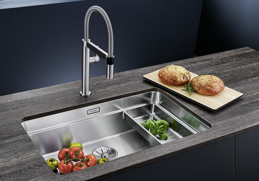 Мойка для кухни Blanco Etagon 700-U 74 см нержавеющая сталь 524270 (детальная фотография), прямоугольной формы