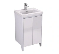 Тумба под раковину напольная Velvex Klaufs 50 см белая глянцевая