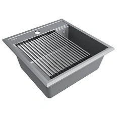 Мойка для кухни Paulmark Stepia 50 см серый металлик