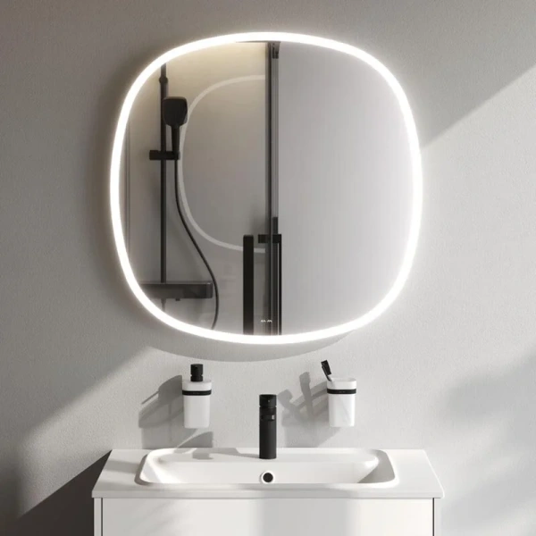 Зеркало с подсветкой Am.Pm Func 80 см равностороннее M8FMOX0801WGS (детальная фотография), декоративные