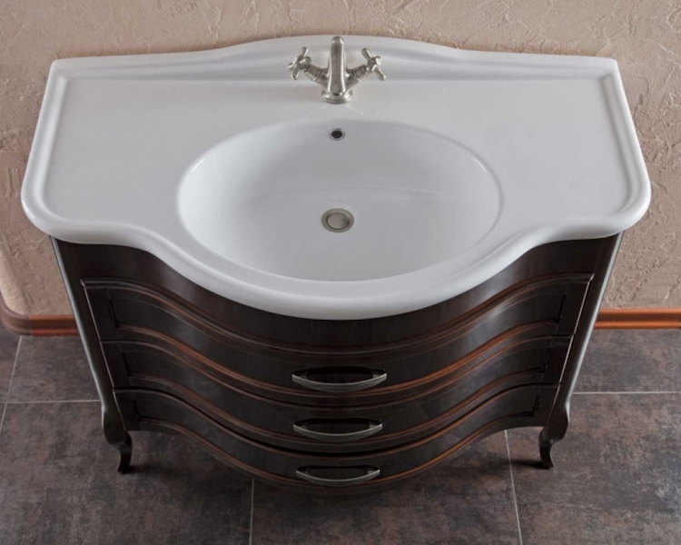 Раковина, керамика, 1 отверстие для смесителя, La Beaute Sabrina CON110DB1 (детальная фотография), по запросу