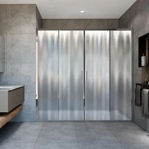 Душевая дверь в нишу Vincea Garda 190 см стекло шиншилла - фото 1