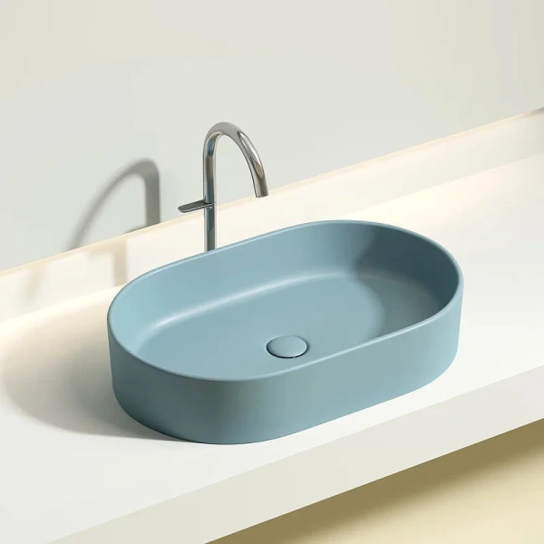 Раковина Ceramicanova Element 60 см зеленая CN6048MLG (детальная фотография), накладные (на столешницу)