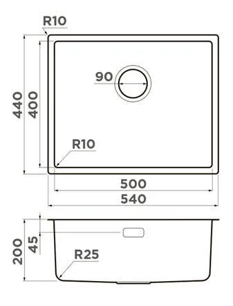 Мойка для кухни Omoikiri Tadzava 54-U/I Ultra IN 54 см нержавеющая сталь 4993800 (детальная фотография), из нержавеющей стали, стальные, металлические