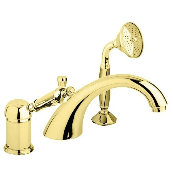 Смеситель для ванны Cezares Elite золото 24 карат ручка металл ELITE-BVDM-03/24-M (детальная фотография)