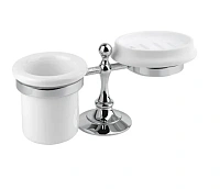 Стакан для ванной и мыльница Cezares Olimp хром
