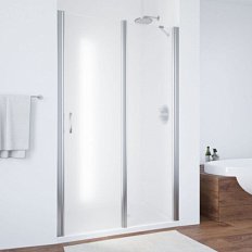 Душевая дверь профиль глянцевый хром стекло сатин Vegas-glass