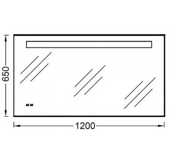 Зеркало с подсветкой Jacob Delafon Replay 120 см с часами EB1163-NF (детальная фотография), современные, hi-tech
