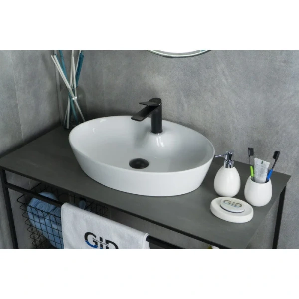 Раковина GID Lago N9436 55 см керамическая 51150 (детальная фотография), 55 см