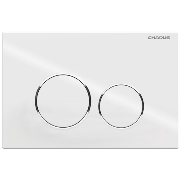 Клавиша смыва Charus Spazio белая глянцевая FP.330.11.01 (детальная фотография)