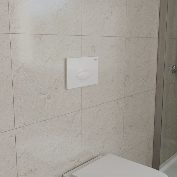 Клавиша смыва D&K Rhein.Marx белая DB1399016 (детальная фотография), слив эконом-стандарт с двумя клавишами