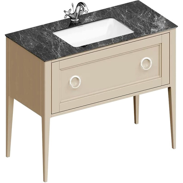 Тумба под раковину напольная Kerama Marazzi Plaza Classic 100 см капучино матовый PL.CN.100.1\CAP.M (детальная фотография), классика, ретро