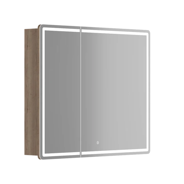 Зеркальный шкаф с подсветкой Sancos Mirror 90 см дуб галифакс натуральный MI90EG (детальная фотография) index_1