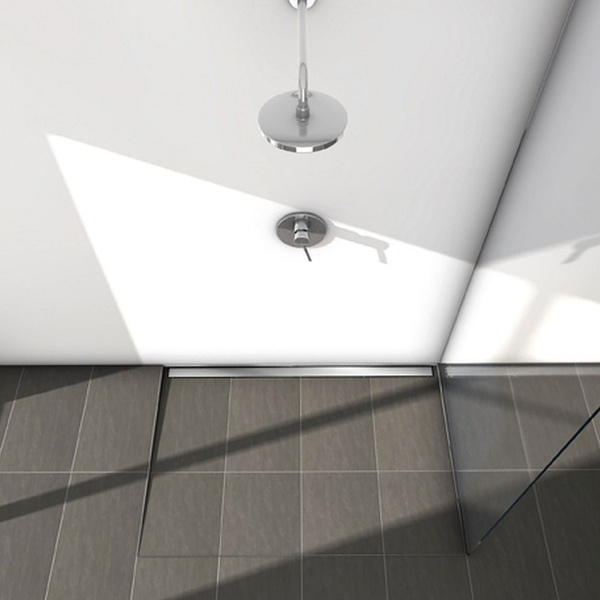 Панель Tece TECEdrainlinе steel II 120 см сатин 601283 (детальная фотография), для монтажа в пол