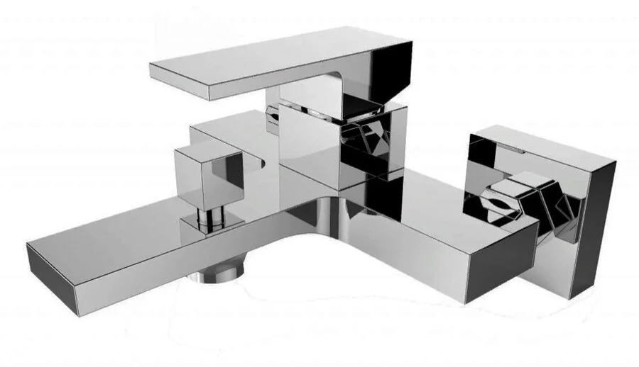 Смеситель для ванны Belbagno Romano однорычажный ROM-VAS-CRM (детальная фотография)