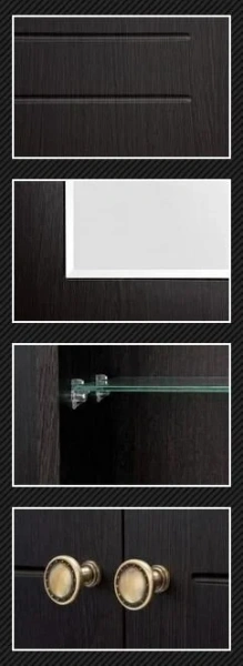 Шкаф подвесной Style Line Кантри 60 см венге ЛС-00000465 (детальная фотография), темно-коричневые