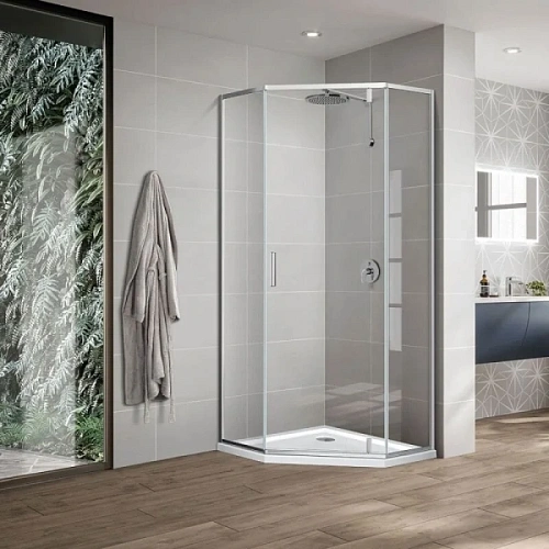 Душевой уголок Vincea Slim-U 90х90 см профиль хром - фото 1