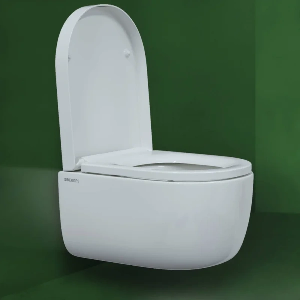 Унитаз подвесной BERGES Ego с микролифтом 082122 (детальная фотография), белые
