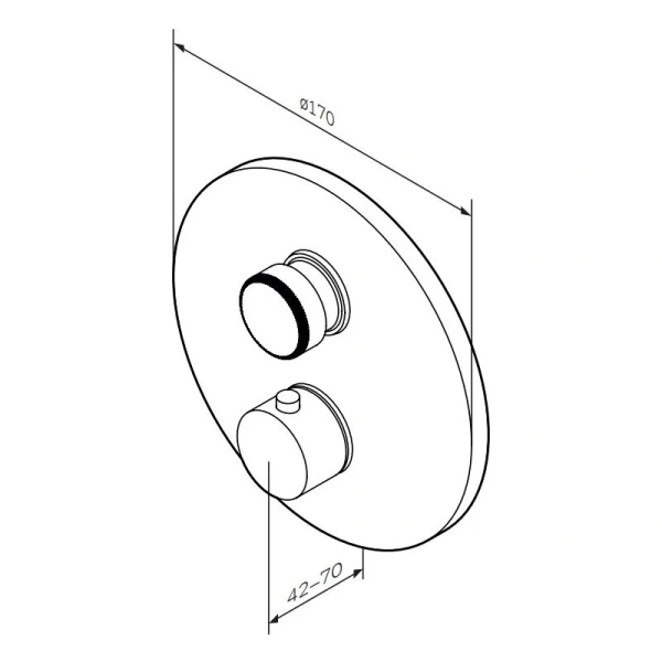 Смеситель для душа AM.PM Inspire V2.0 термостатический F50A75700 (детальная фотография), для душа