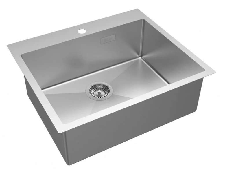 Мойка для кухни IDDIS Haze 59 см нержавеющая сталь HAZ59S0i77 (детальная фотография), из нержавеющей стали, стальные, металлические
