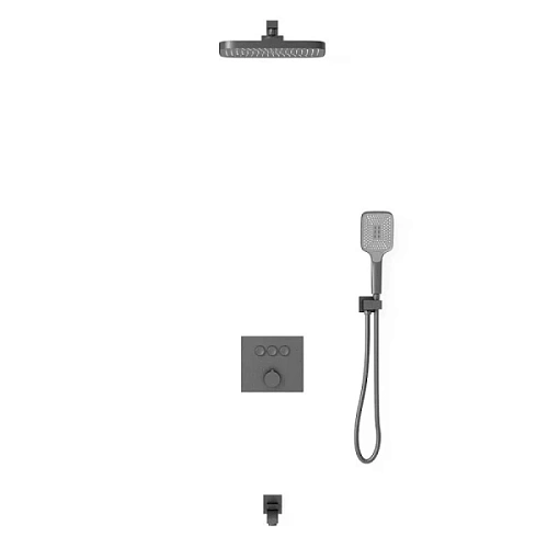 Душевой комплект Vincea вороненая сталь - фото 3