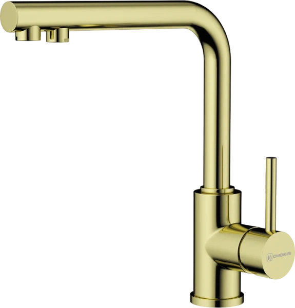 Смеситель для кухни Omoikiri Nakagawa 2 Plus-LG светлое золото 4994482 (детальная фотография)