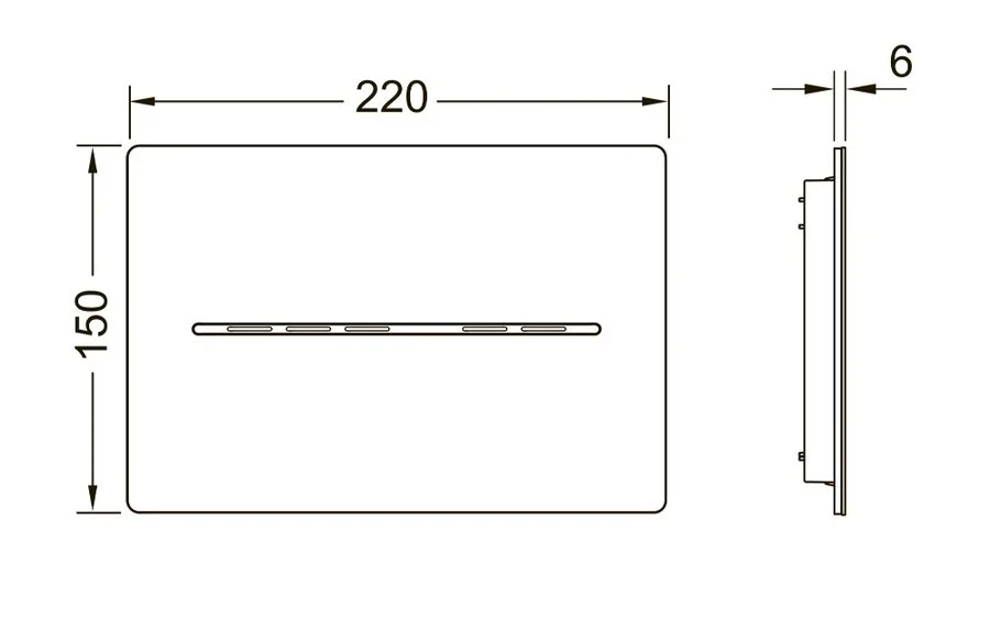 Клавиша смыва Tece TECEsolid хром 9240451 (детальная фотография), нет в наличии
