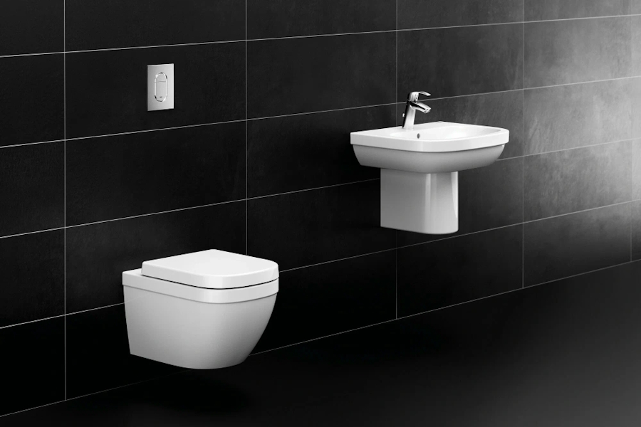 Унитаз подвесной Grohe Euro Ceramic с сиденьем 39554000 (детальная фотография), с горизонтальным, прямым выпуском, с прямым выпуском