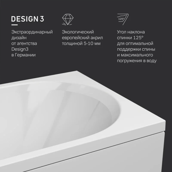 Ванна акриловая Am.Pm X-Joy 160x70 белая W94A-160-070W-A1 (детальная фотография), приставные