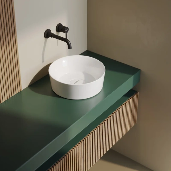 Раковина BERGES Mascon 38 см белая 181005 (детальная фотография), современные, hi-tech