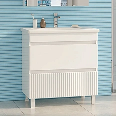 Тумба под раковину напольная Misty Мира 80 см белая