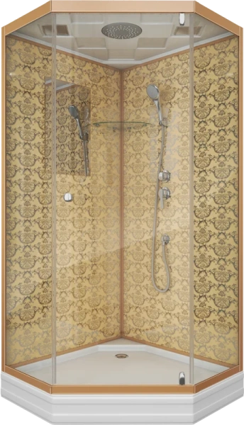 Душевая кабина Niagara Luxe 90х90 см золото 7701DG (детальная фотография)