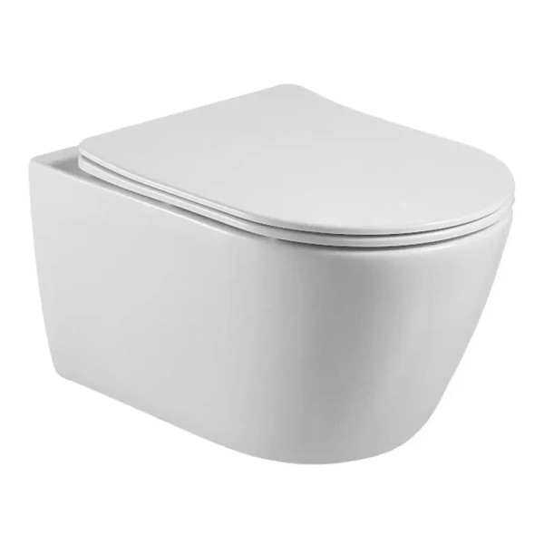 Унитаз подвесной Акватек Оберон безободковый AQ1363W-00 (детальная фотография), подвесные, встраиваемые