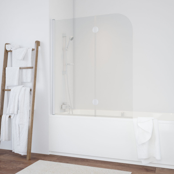 Душевая шторка на ванную стекло прозрачное Vegas-glass E2V 120 01 L (детальная фотография)