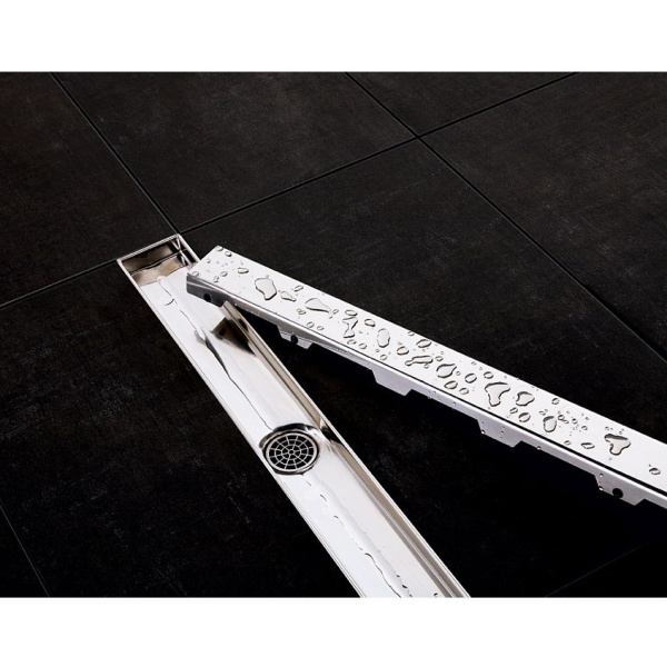 Панель Tece TECEdrainlinе steel II 120 см сатин 601283 (детальная фотография), матовый хром