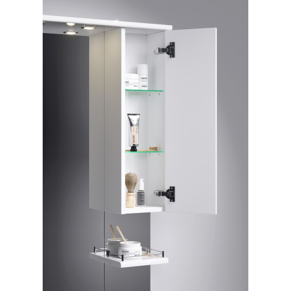 Зеркало cподсветкой Aqwella Барселона 70 см со шкафчиком Ba.02.07 (детальная фотография), современные, hi-tech
