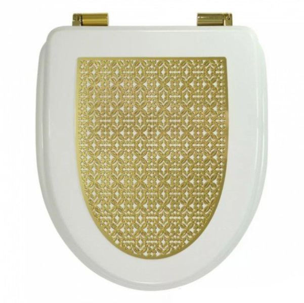 Крышка-сидение с микролифтом Migliore Milady фурнитура золото 24196 (детальная фотография)
