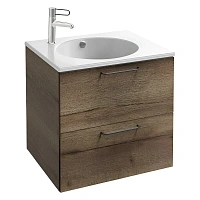 Тумба под раковину подвесная Jacob Delafon Odeon Rive Gauche 60 см два ящика ручки черные