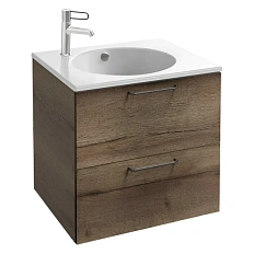 Тумба под раковину подвесная Jacob Delafon Odeon Rive Gauche 60 см два ящика ручки черные