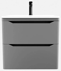 Тумба под раковину подвесная Style Line Марелла Люкс Plus 60 см серый матовый антискрейтч