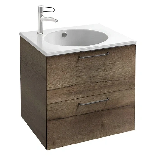 Тумба под раковину подвесная Jacob Delafon Odeon Rive Gauche 60 см два ящика ручки черные - фото 3