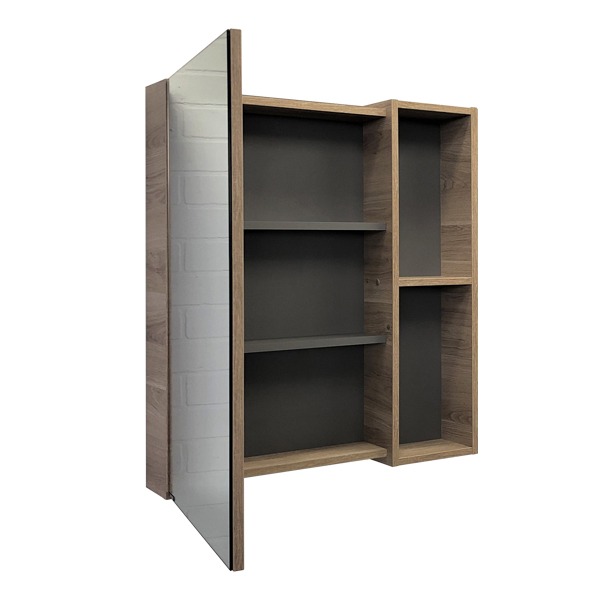 Зеркальный шкаф Comforty Дуэт 75 см дуб натуральный 00-00009924CF (детальная фотография), в наличии