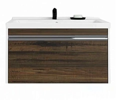 Тумба под раковину подвесная Акватон Капри 80 см таксония темная