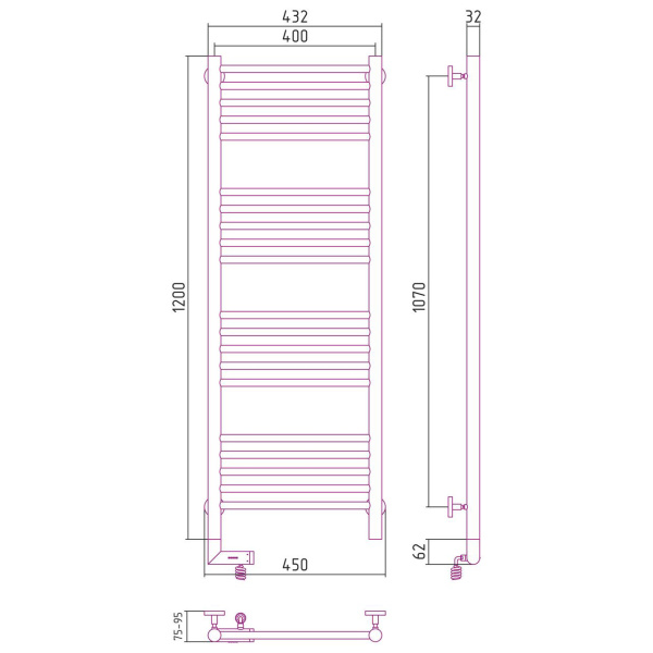 Схема (детальная фотография), из нержавеющей стали, без полки, неповоротные