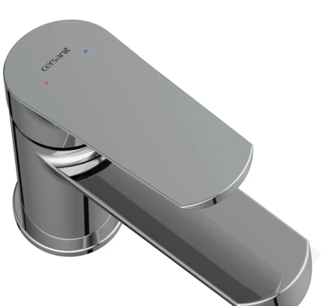 Смеситель для раковины Cersanit Flavis хром 63034 (детальная фотография), современные, hi-tech